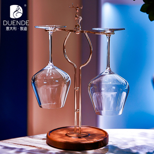 DUENDE敦迪进口勃艮第红酒杯带杯架家用水晶玻璃葡萄酒醒酒器套装