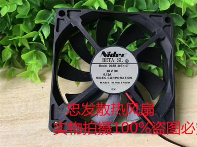 Nidec BETASL Model D08R-20TH 07 DC 20V 0.12A 8015变频器 风扇
