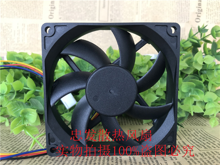 9厘米9020薄款9015 12V 24v四线PWM温控电脑风扇4pin主板机箱主机