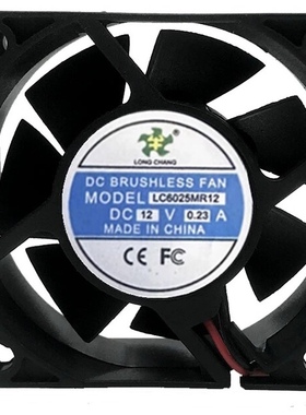 LON CHANG全新LC6025MR12 DC12V伏0.23A6cm2线电源变频器散热风扇