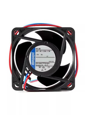 614JH ebmpapst风机 7.7W 24V 0.32A 6032小型高转速静音风扇