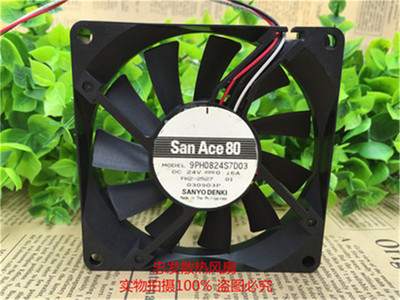 原装三洋SANYO 9PH0824S7D03 8015 8cm 24v 0.16A 超静音散热风扇