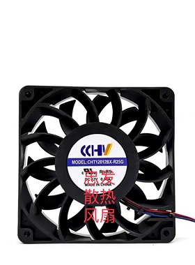 CCHV现货 CHT12012BX-R25G DC12V 0.80A 12CM 3线散热风扇