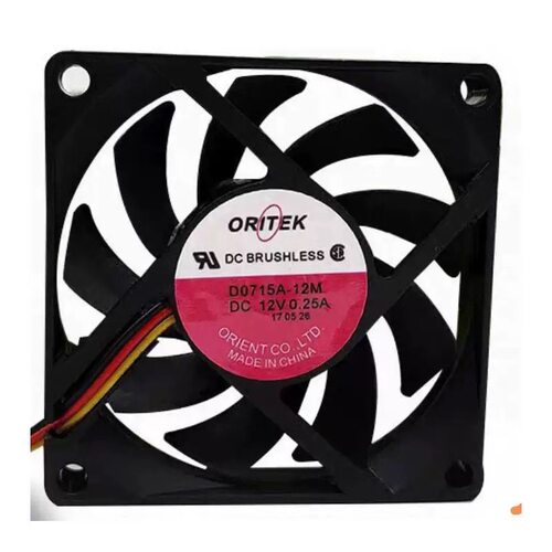 全新ORITEK D0715A-12M 7015 12V 0.25A散热风扇7CM厘米3线HZDO