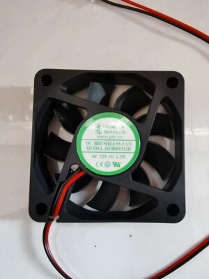 MODEL:DFB601512H 12V 2.2W瓦 6*6cm小方形风扇 dc brushless fan