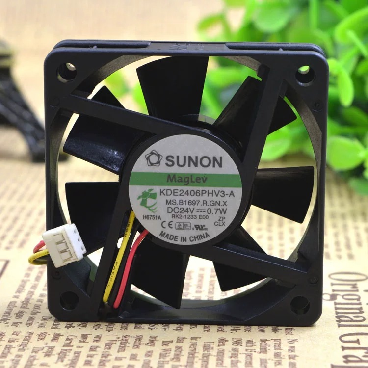 原装 建准SUNON 6CM 24V 1.7W KDE2406PHV1-A 3线 静音风扇 6015