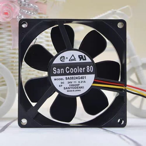 SANYO 三洋 san ace 80 8cm 8025 24v 0.21A 9A0824G401 检测风扇