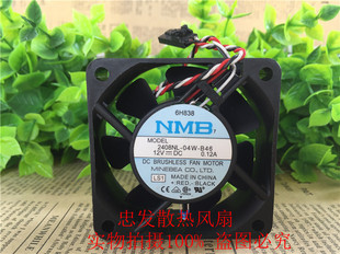 B46 04W 12V 0.12A 3线带温控散热风扇6厘米 进口NMB 6020 2408NL