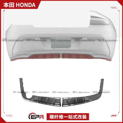 适用于本田 Prelude BF1 碳纤维EPA款后扰流后唇改装装饰底板