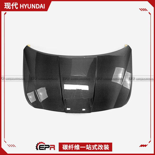 适用于现代 I20N MK3 碳纤维V款前机盖引擎盖车头盖改装替换件