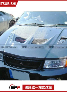 适用三菱Evolution 碳纤维原厂款EVO4 5 6引擎发动机盖车头盖改装