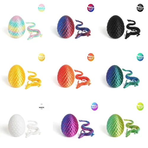 3D打印龙玩具手办龙蛋套装模型