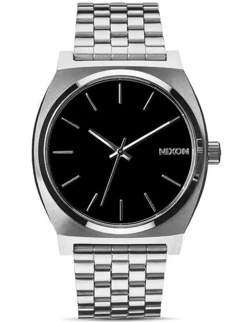 尼克松腕表尼克森银钢黑色表带商务a045000简约风大方形学生手表