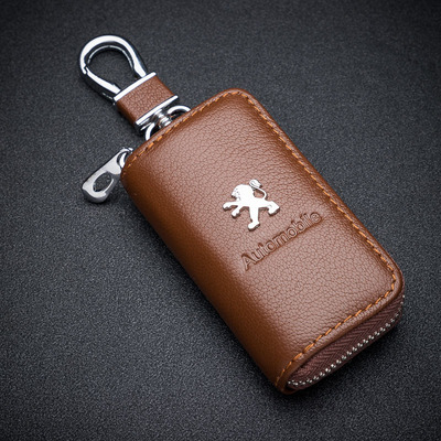 标志钥匙套标致真皮包