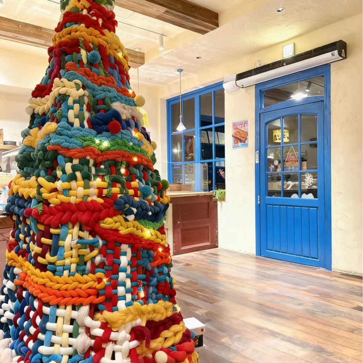彩色冰岛毛多巴胺圣诞树绕粗毛线