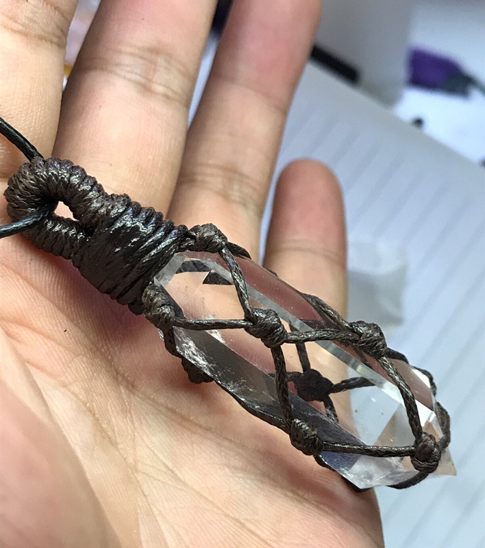 天然白水晶古风爱情能量毛衣链