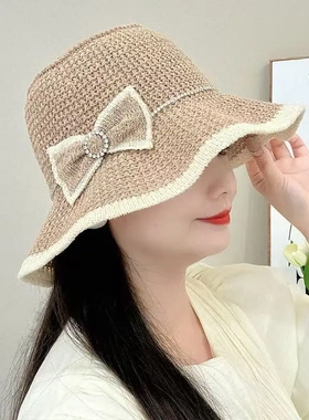 夏天帽子女款2025新款凉帽薄款