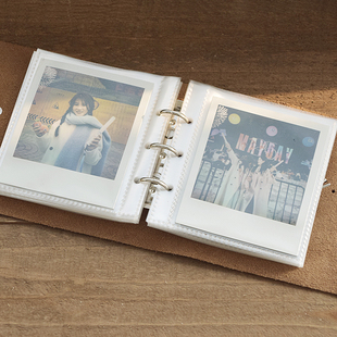复古真皮宝丽来ITYPE拍立得相册活页单格适用NOW 600相片收纳SX70