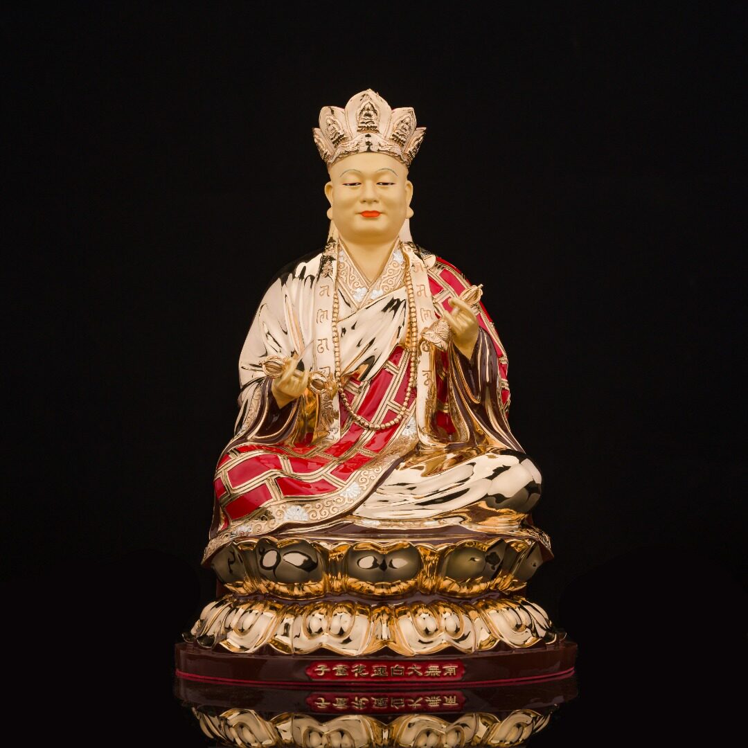 台湾盛凡铜鎏金 南无大白莲花童子 莲花童子 居家供奉 神像 佛像