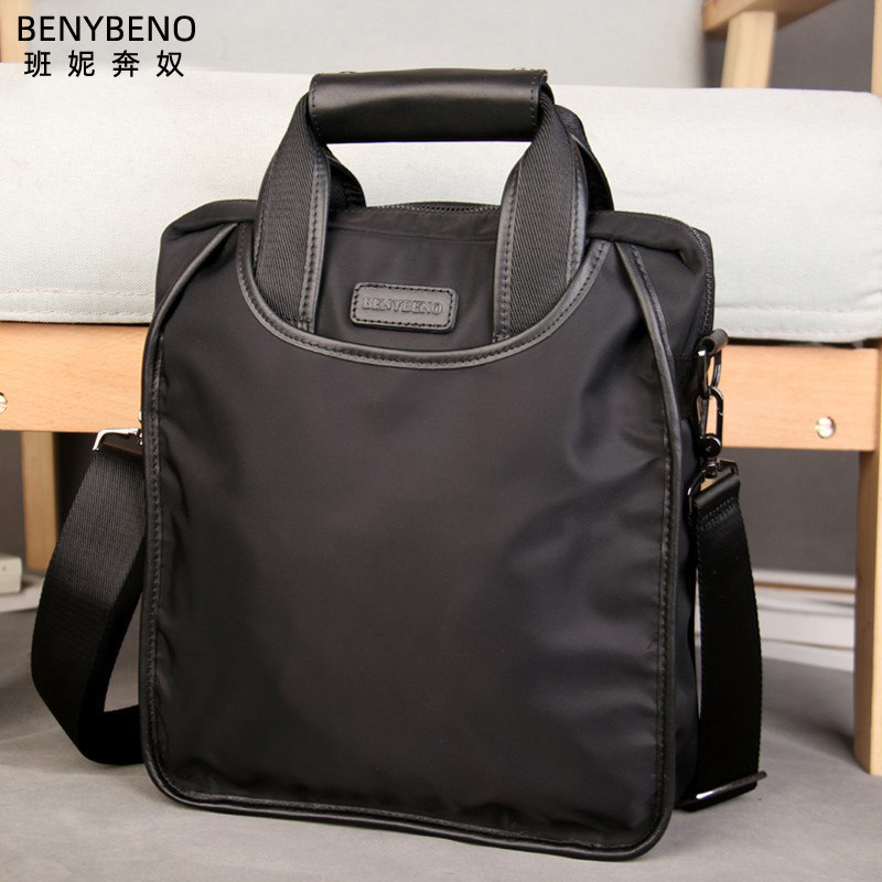 新款男包竖款商务休闲手提包尼龙牛津布帆布包单肩包斜挎包公文包