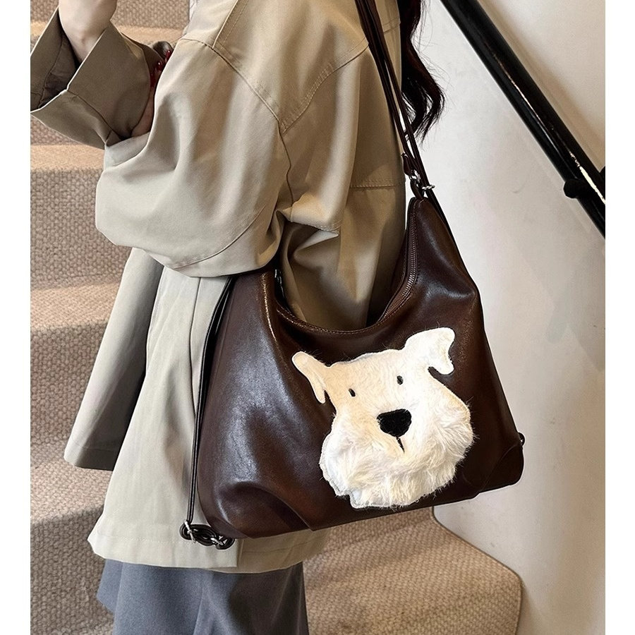 大容量托特双肩包包女式2025新款秋冬高级感轻奢小众单肩斜挎背包