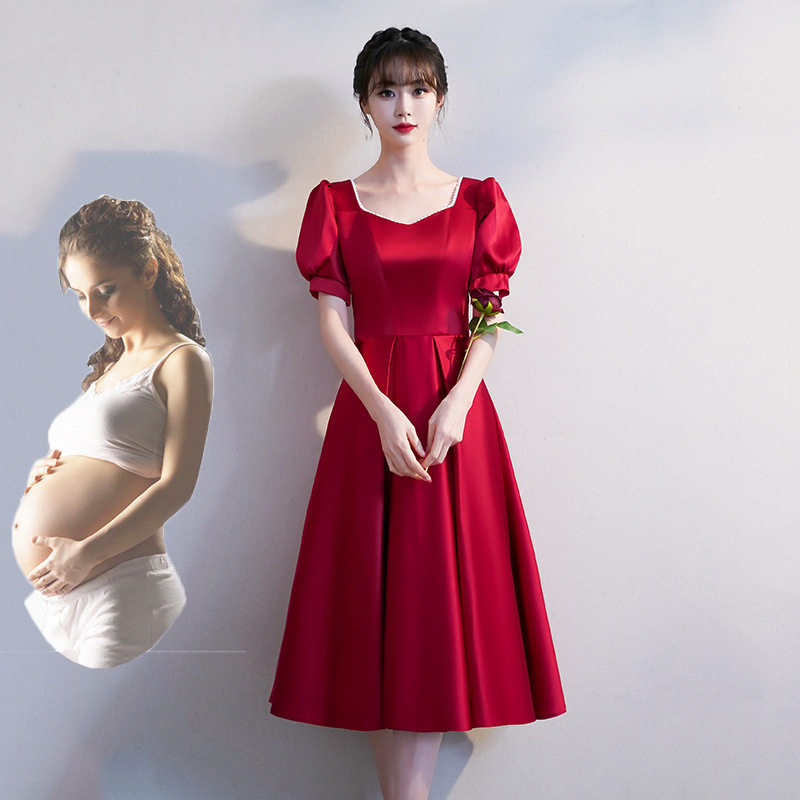 敬酒服新娘酒红缎面珍珠方领泡泡袖结婚订婚小个子晚礼服婚礼大码|msdalam kategori Butik wanita / wanita, perkahwinan/Cheongsam/pakaian, pakaian/malam - dari Buy2taobao.com untuk memberikan perkhidmatan ejen Taobao profesional membeli