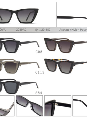 太阳镜开车专用女猫眼偏光眼镜日夜两用适合方圆脸墨镜防强光刺眼