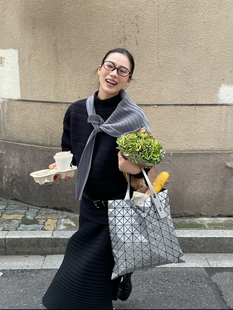 百搭单肩包大容量通勤托特包 时尚 三家菱格十格经典 新款