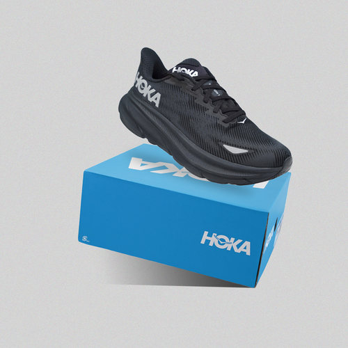 HOKA正品 男子春夏克利夫顿9防水版跑鞋轻盈透气缓震1141470-BBLC