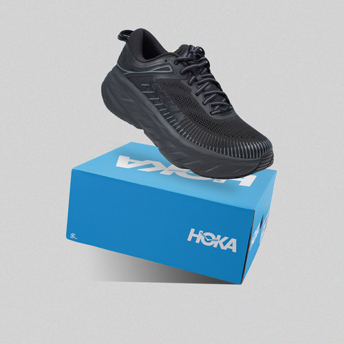 HOKA正品 Bondi 7 男子柔软舒适低帮缓震专业跑步鞋1110518-BBLC