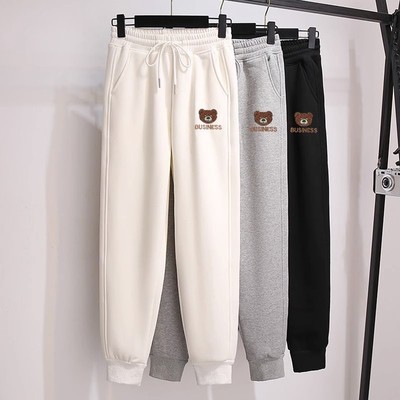 春秋宽松百搭加绒休闲卫裤
