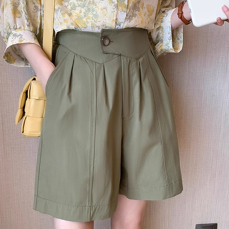 小个子中裤子女夏高腰显瘦休闲大码宽松薄款百搭西装五分阔腿短裤,女装/女士精品,大码半身裙,淘宝优惠券,粉丝福利购,淘宝优惠卷