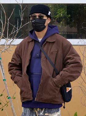 PROPCELL冬季新款夹棉底特律夹克日系复古Cityboy潮流百搭外套男