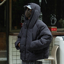 PROCPELL日系复古高蓬松立领工装白鸭绒外套男宽松休闲保暖羽绒服