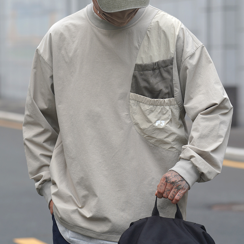 PROPCELL长袖户外山系口袋T恤