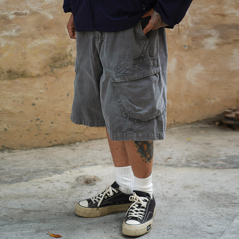 Propcell日系复古重洗多口袋工装短裤夏季宽松休闲cityboy五分裤,男装,短裤,淘宝优惠券,粉丝福利购,淘宝优惠卷