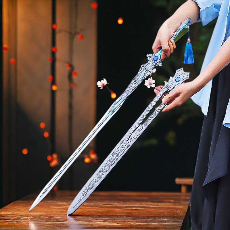 古风宝剑儿童玩具合金刀剑武器模型道具小孩七杀剑仙侠武侠金属剑