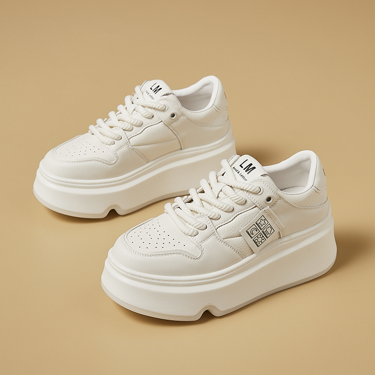 厚底小白鞋女2025新款夏季小个子