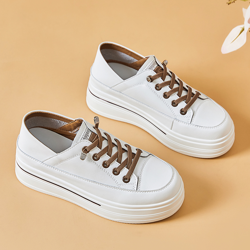 内增高7CM小白鞋女2025新款春秋