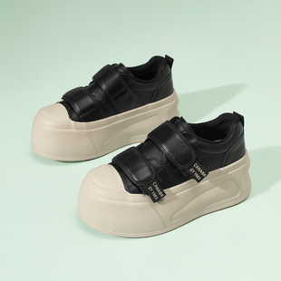 增高6CM厚底板鞋女2026春季配阔腿裤大头百搭时尚运动休闲小白鞋