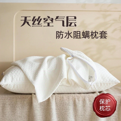 天丝枕套一对装枕头套覆膜防变黄