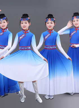 新品蒙古族儿童演出内蒙袍服装