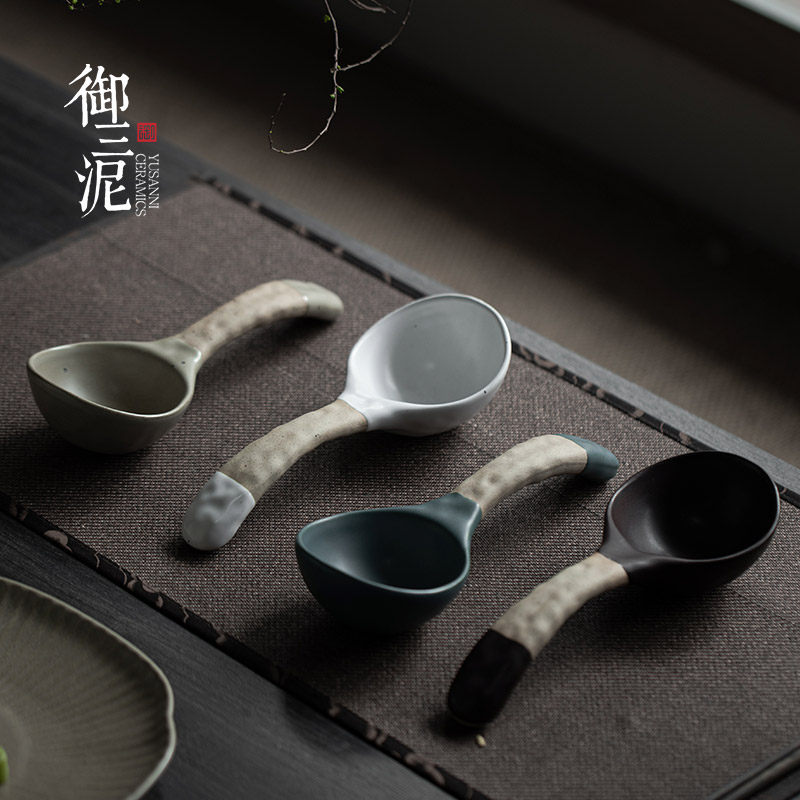 日式陶瓷小勺子家用喝汤调羹汤匙可爱高颜值粗陶汤勺ins风咖啡勺|msdalam kategori pinggan mangkuk, kopi, sudu kopi - dari Buy2taobao.com untuk memberikan perkhidmatan ejen Taobao profesional membeli