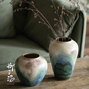 干花插花复古花器 景德镇陶瓷花瓶水培高级感禅意摆件可水培新中式
