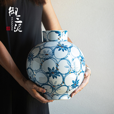 景德镇新中式插花家居高级感摆件