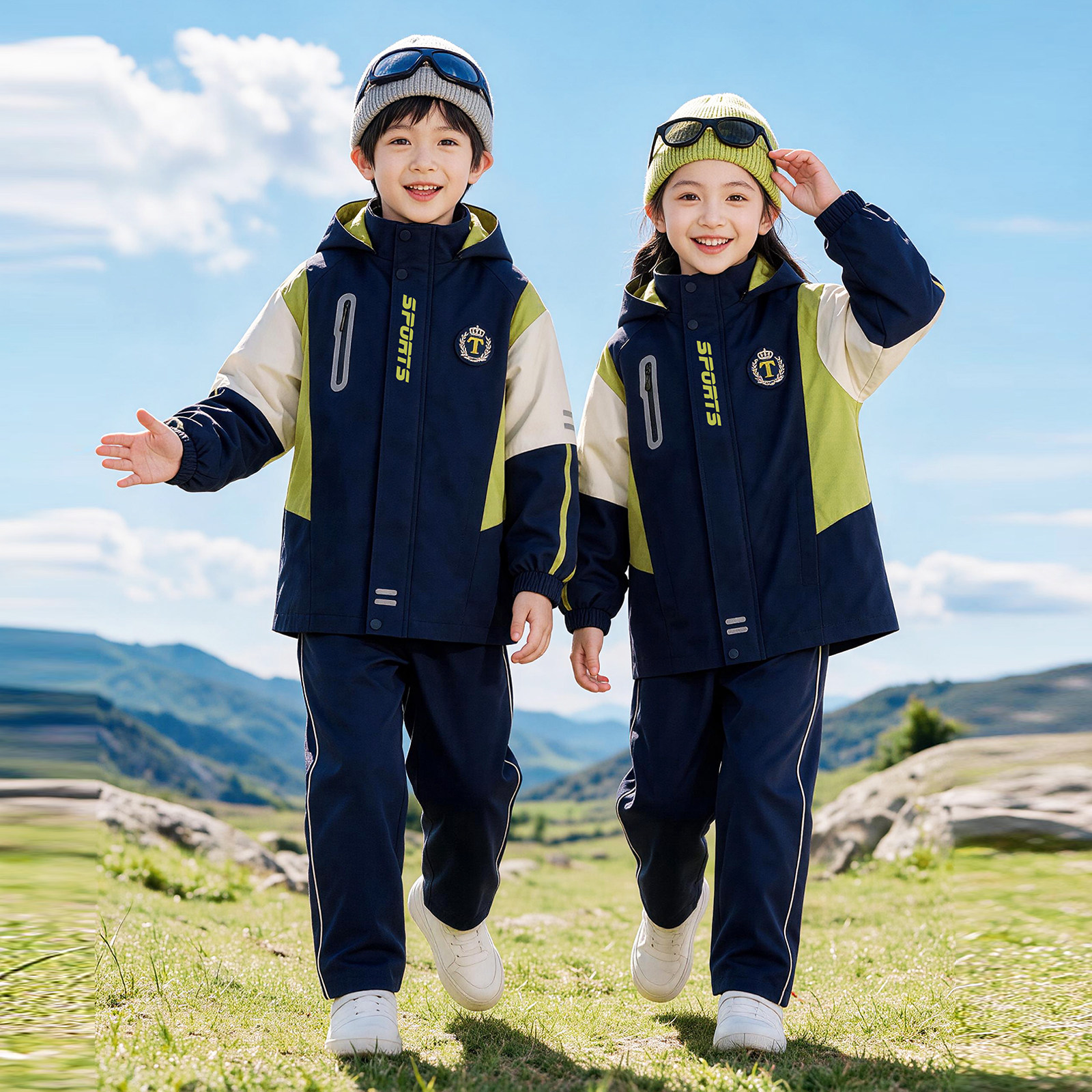 小学生校服冲锋衣三件套幼儿园园服一年级班服运动会秋冬装老师