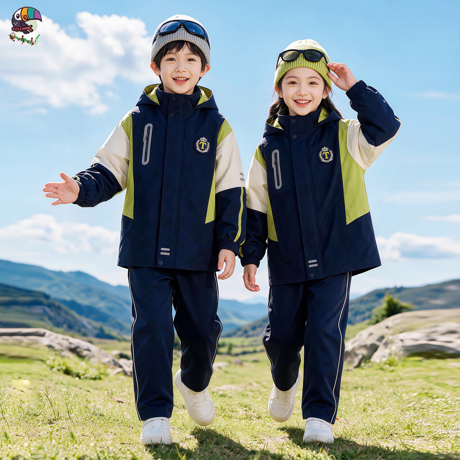 小学生校服冲锋衣三件套幼儿园园服一年级班服运动会秋冬装老师