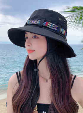钓鱼太阳帽牛仔帽女骑车旅行帽