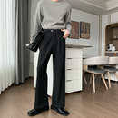 男直筒西装 加厚休闲裤 裤 cleanfit韩版 Hualun男生裤 阔腿裤 子秋冬款