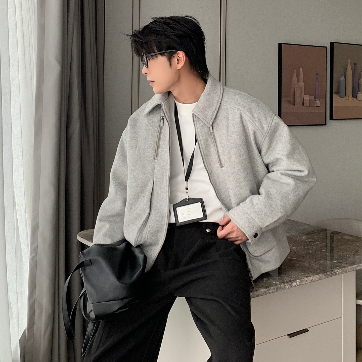 Hualun秋冬羽绒服男加厚外套